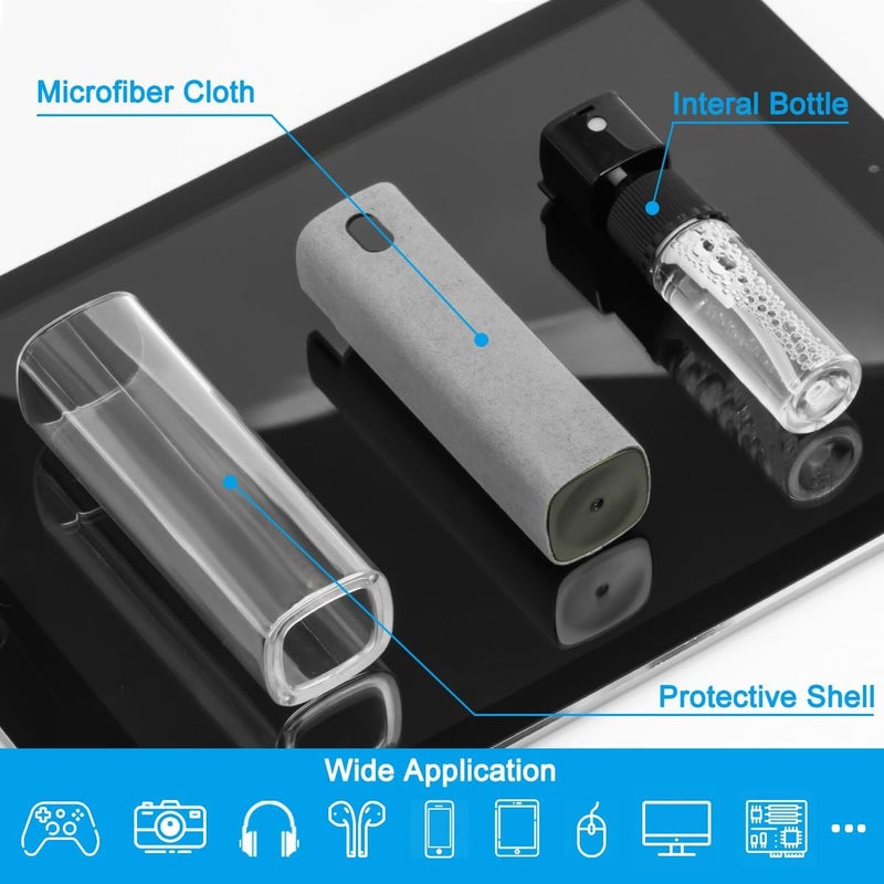 walrfid Screen Cleaner Touchscreen Mist Spray, Cleaning Kit for Electronic Smart Phone TV, Laptop, Tablet, PC, Computer LCD Flat Screens, Eyeglasses, iPhone, iPad, MacBook Pro - Light Grey - Image 2